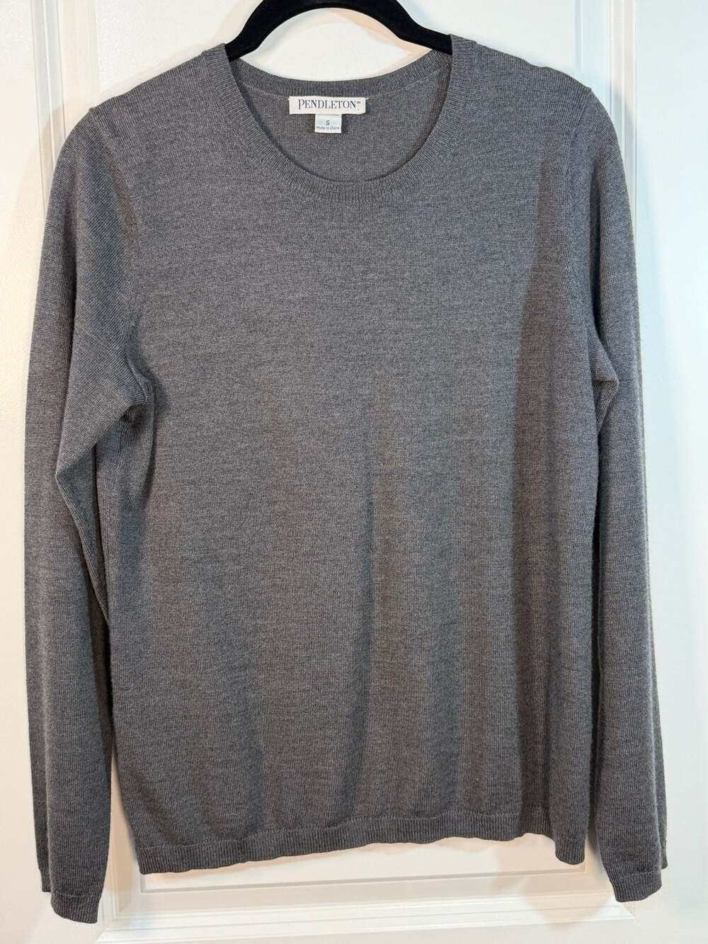 Pendleton 100% Merino Wool Crewneck Sweater Grey Size S